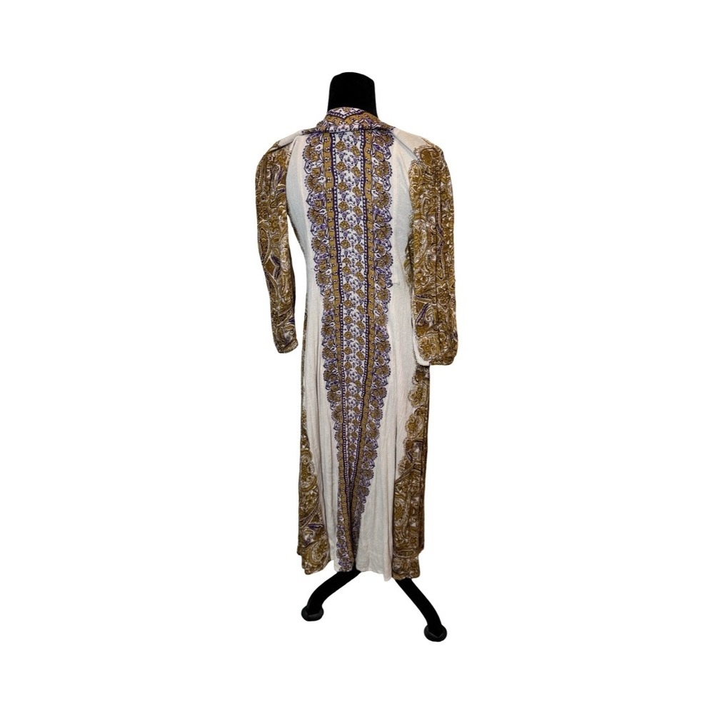 Free People Azalea Paisley Boho Maxi Dress Midi Empire Waist Lightweight XS - Picture 5 of 6